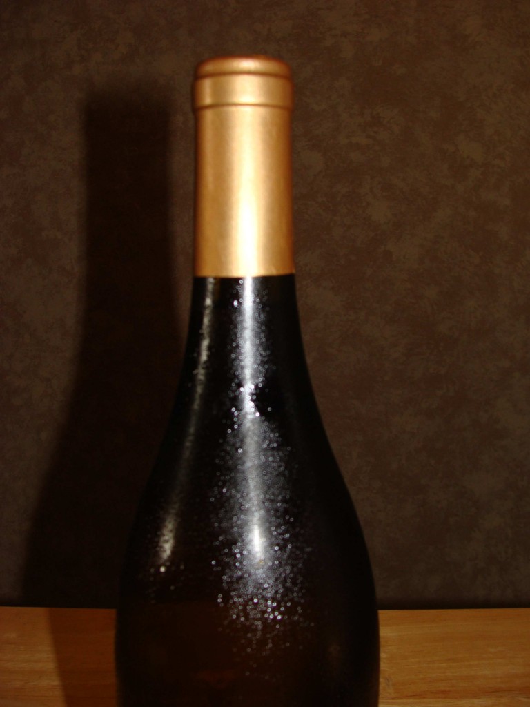 Condensation on Wine Bottle